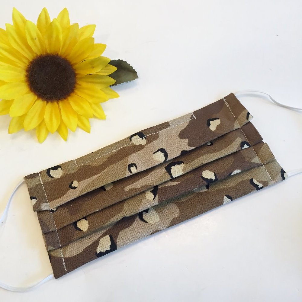 Fabric Face Mask Camo Print